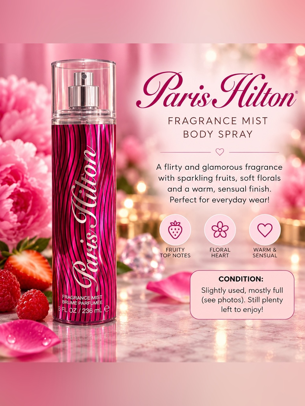 Paris Hilton Pink Zebra-Print Fragrance Mist